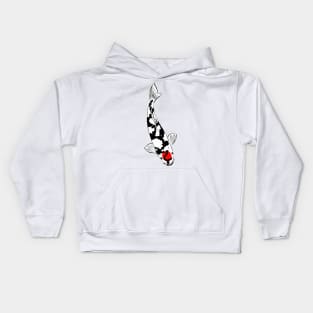 Koi Carp Fish Tancho Showa Kids Hoodie